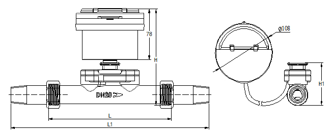 T90 Ultrasonic Hot Water Meter